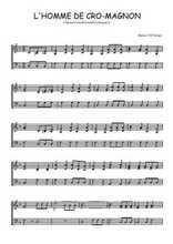 Téléchargez l'arrangement pour piano de la partition de L'Homme de Cro-Magnon en PDF